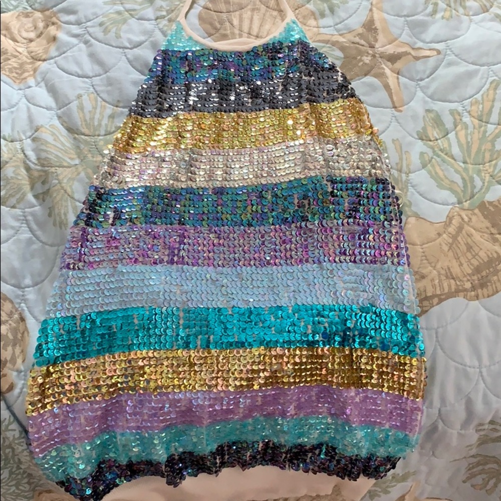 Sequin halter top